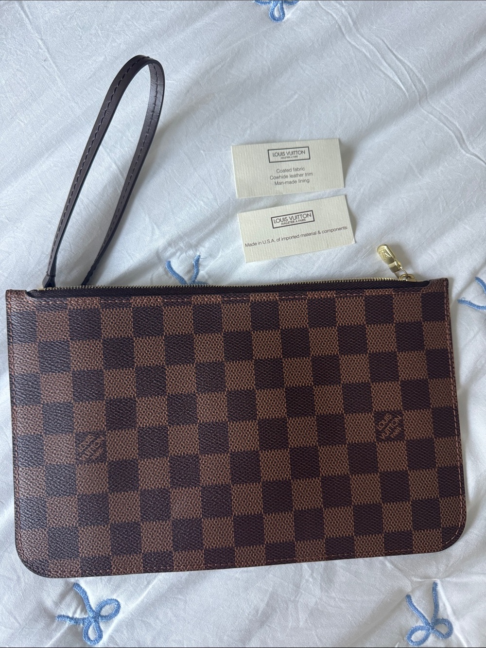 Louis Vuitton Brown Damier Ebene Clutch Wristlet - Picture 5 of 5